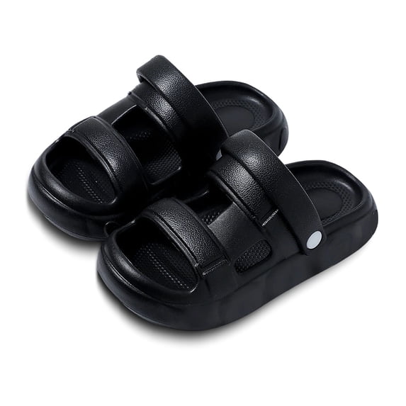 JIAYUE Big Girls Breathable Sport Sandals Outdoor Open Toe -On Comfortable Flat Sole Solid Color Fashionable Casual Beach Non- Kids Versatile Shoes