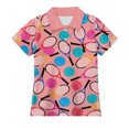 thumbnail image 1 of JIAYUE Boy's Child T Shirt Classic Turn Down Collar Pattern Printed Short Sleeved Summer Shirts Casual Beach Comfort Fashion Tees,9-10 Years, 1 of 2