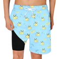 thumbnail image 1 of JIAYUE Boys Beach Swim Trunks With Compression Liner Pockets Drawstring Animal Graphic Prints Cute Swimsuit For Kids Comfortable Swimming Shorts, 1 of 4