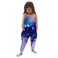 thumbnail image 1 of JIAYUE Boys Girls Jumpsuits V-Neck Sleeveless Fashion Starry Sky Printed Strap Pocket Ha Yi Ha Lun Pants Trendy Infant Baby Bodysuit, 1 of 4
