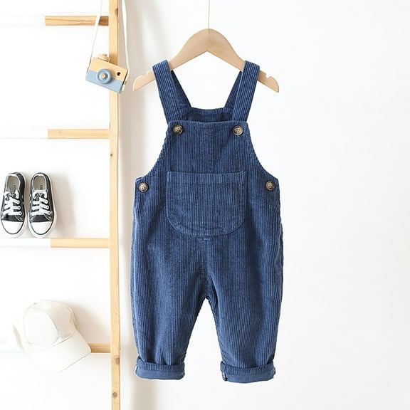 JIAYUE Boys Girls Ski Overalls Solid Color Sleeveless Square Neckline Pull-On with Pockets Casual For Toddler Stylish Soft Dailywear