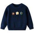 thumbnail image 1 of JIAYUE Boys Girls Tops Floral Embroidery Knit Pullover Round Neck Long Sleeve For Children Artisan Clothing, 1 of 8