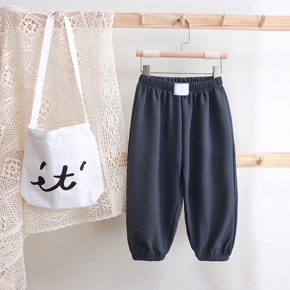 JIAYUE Boys Girls Trousers Solid Color Jogger Lightweight Sports Joggers Mid Waist Sweatpants For Youth Cool Weather Comfy Outdoor Trousers