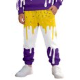thumbnail image 1 of JIAYUE Boys Jogger Pants Elastic Drawstring Waist Sweatpants Drip Graphic Print Cuffed Ankle Trousers For Daily Streetwear, 1 of 3
