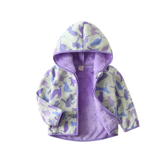 JIAYUE Boys Outerwear Coats Hooded Long Sleeve Fleece Warm Zip Up Soft Cozy Pullover For Toddler Children Autumn Winter Casual Wear Trendy Kids Jacket