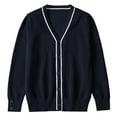 thumbnail image 1 of JIAYUE Boys Outerwear Coats Long Sleeve Knit Sweater Cardigan V-Neck Campus Style Casual For Comfortable Warm Autumn Winter Leisure Kids Jacket, 1 of 5