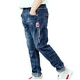 thumbnail image 1 of JIAYUE Boys Pants Comfortable Stretch Denim Jeans Kids Casual Long Trousers With Elastic Waist Soft Fabric Durable Wear Holiday Child Slacks, 1 of 9
