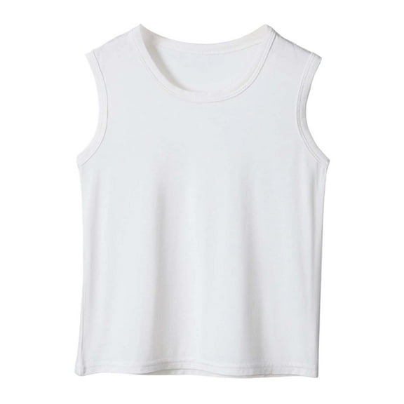 JIAYUE Boys Tank Tops Summer Kids Sleeveless Shirt Soft Fabric Comfortable Casual Lightweight Breathable Daily Tee Trendy Child Dailywear
