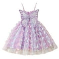 thumbnail image 1 of JIAYUE Carnival Toddler Girls Dresses Spaghetti Strap Butterfly Sleeveless V Neck Mesh Mid Length Summer For Child Party Celebration Dress, 1 of 7