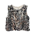 thumbnail image 1 of JIAYUE Child Girls Sequin Tank Top Fashion Loose Fit Round Neck Sleeveless Summer Kids Glitter Vest Casual Playwear Party Shirts, 1 of 4