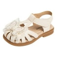 thumbnail image 1 of JIAYUE Children Shoes Butterfly Sparkly Flat Closed Toe Comfortable Soft Sole Outdoor Summer Beach Sandals For Toddler And Girls, 1 of 6