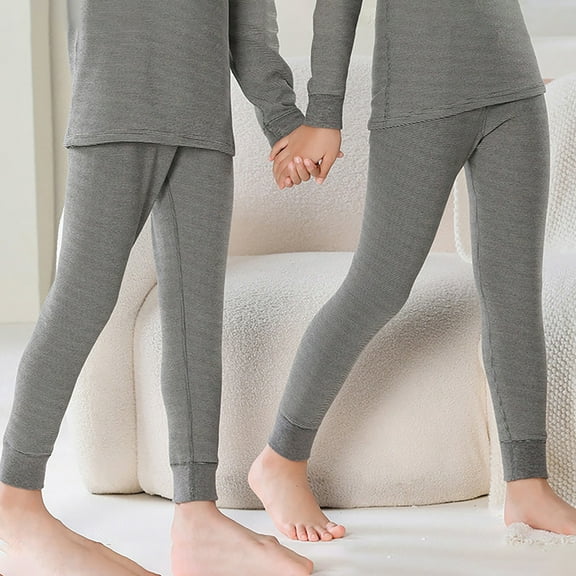 JIAYUE Children Trousers Boys Girls Solid Color Snug Warmth Jogger Legging Flat Front Mid Waisted For Kids Everyday Pants