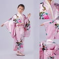 thumbnail image 1 of JIAYUE Dresses For Toddler Girls Floral Wrap V-Neck Long Sleeve Drop Shoulder Maxi Kimonos For Young Girls Cute Holiday Dress, 1 of 2