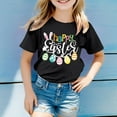 thumbnail image 1 of JIAYUE Easter Tops For Kids Boys Girls Cartoon Print Short Sleeve Crew Neck Pull-On Classic Fit T Shirts For Child Casual Dailywear, 1 of 5