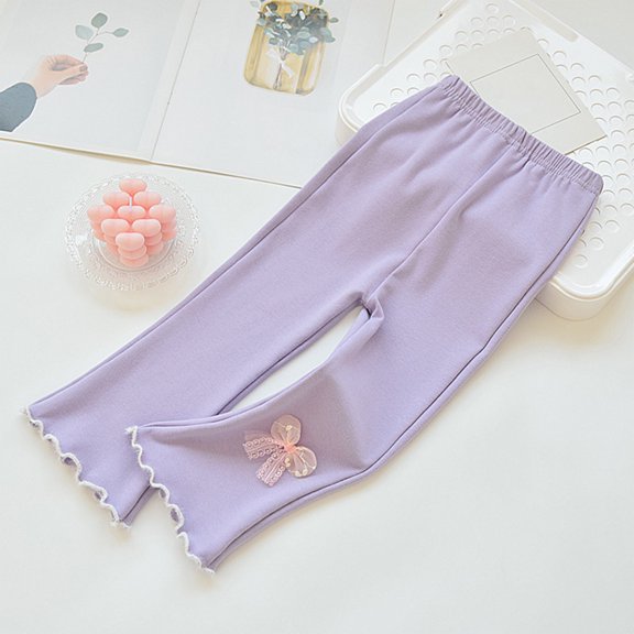 JIAYUE Flare Leg Jogger Pants For Girls Solid Color Casual For Kids Spring Autumn Fashion Comfortable Apparel