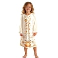 thumbnail image 1 of JIAYUE Girl Kids Nightgown Comfortable Lightweight Breathable Halloween Funny Print Long Sleeve Ruffle Round Neck Button Front Loose Fit Cute Pajamas For Party Family Indoor Loungewear, 1 of 5