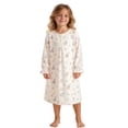 thumbnail image 1 of JIAYUE Girl Kids Nightgown Comfortable Lightweight Halloween Funny Print Long Sleeve Ruffle Cuff Round Neck Button Front Loose Fit Cute Pajamas For Holiday Party Family Indoor Loungewear, 1 of 5