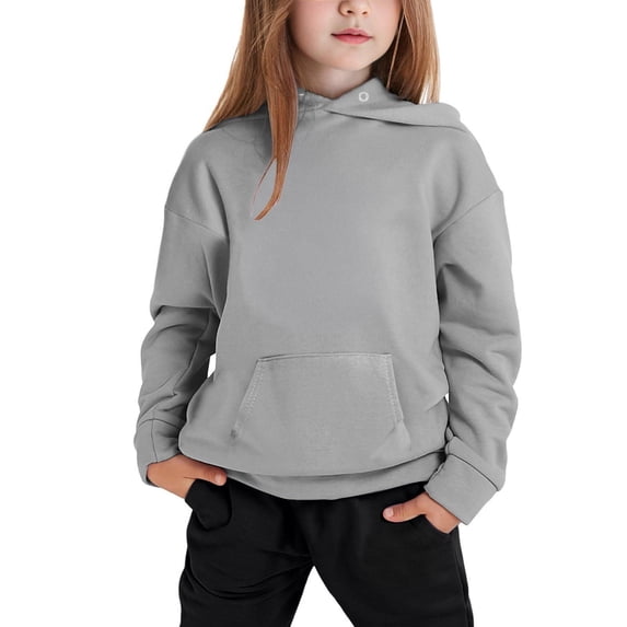 JIAYUE Girls 2-Piece Outfits Baggy Raglan Long Sleeve Solid Color Hoodies With Pocket Sweatpants Sets For Back To School,4-5 Years