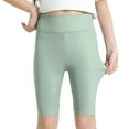 thumbnail image 1 of JIAYUE Girls Athletic Shorts Knee Length Leggings Kids Dance Running Yoga Workout Tight Stretchy Solid Color Versatile Bottoms For Children, 1 of 4