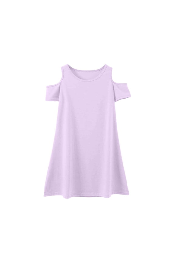 Girls Dress Comfort Soft Casual Round Neck Top For Ages 3 12 For Active Play And Outdoor Kids Comfort Sundress