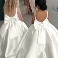 thumbnail image 1 of JIAYUE Girls Dresses Elegant Cathedral Train Wedding Photography Pageant Formal Dresses For Child Special Occasions(Beige), 1 of 4