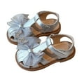 thumbnail image 1 of JIAYUE Girls Fashion Sandals Closed Toe With Bow Design Comfortable Adjustable Straps Shoes For Toddler Kids Casual Outdoor Spring Summer Fall, 1 of 8