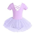 thumbnail image 1 of JIAYUE Girls Leotard Tops Short Sleeve Solid Color Stretchy Comfortable For Kids Performance Dance Clothing, 1 of 3
