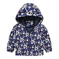 thumbnail image 1 of JIAYUE Girls Outerwear Coats Long Sleeve Toddler Boys Cartoon Prints Casual Light Hooded Windproof Zipper Outwear Stylish Kids Jacket, 1 of 3