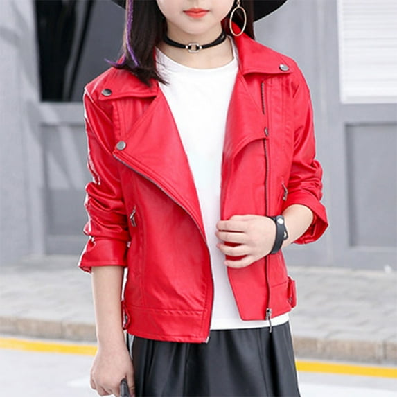 JIAYUE Girls Outerwear Jackets Windproof Zipper Cardigan Solid Color Long Sleeve Top For Kids Fashion Casual Wear
