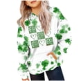 thumbnail image 1 of JIAYUE Girls Pullover Hoodies Soft Comfortable Loose Fit Pattern Print Long Sleeve With Pocket Sweatshirts For Kids Trendy Casual School Outdoor Sport Playing,13-14 Years, 1 of 4