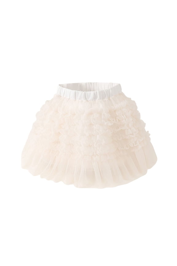 Girls Skirt Ball Gown Toddler Baby Casual Party Layered Tutu For 12 Months To 7 Years Soft Stretchy Waist Comfortable Everyday Wear Stylish Children Skirts