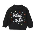 thumbnail image 1 of JIAYUE Girls Sweater Long Sleeve Knit With Letter And Floral Embroidery Cute Round Neck For Infant Baby Toddler Casual Outfit Leisure Children Tops, 1 of 3