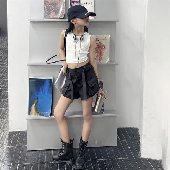 JIAYUE Girls Tops Sleeveless Round Neck Tank Stretchy Comfortable For Children 3 16 Years Outdoor Activity Attire