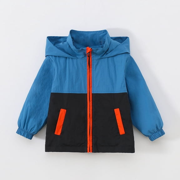 JIAYUE Jackets Coats For Kids Boys Girls Solid Color Long Sleeve Hooded Zipper Sport Lightweight For Toddlers Fashion Clothing