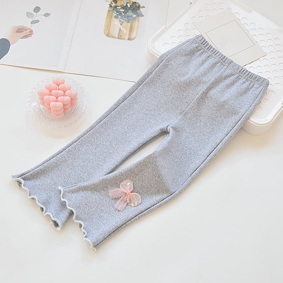 JIAYUE Jogger Pants For Girls Solid Color Casual Flare Leg For Kids Spring Autumn Fashion Comfortable Wear