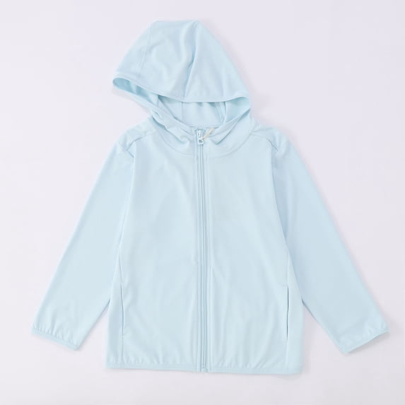 JIAYUE Kid Unisex Coat Jacket Solid Color Long Sleeve Hooded Zipper Windbreaker Lightweight For Kids Warm Apparel