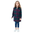 thumbnail image 1 of JIAYUE Kids Girls Blouses Tops Plaid Long Sleeve Crew Neck Button Jacket Coat Blouse For Children Stylish Urban Tops, 1 of 5