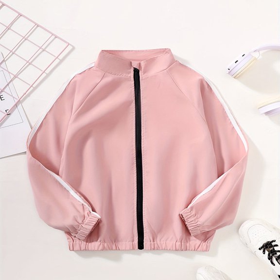 JIAYUE Kids Outerwear Jackets Solid Color Long Sleeve Zipper For Boys Girls 8 12 Years Old Stylish Outdoor Clothing