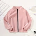 thumbnail image 1 of JIAYUE Kids Outerwear Jackets Solid Color Long Sleeve Zipper For Boys Girls 8 12 Years Old Stylish Outdoor Clothing, 1 of 8