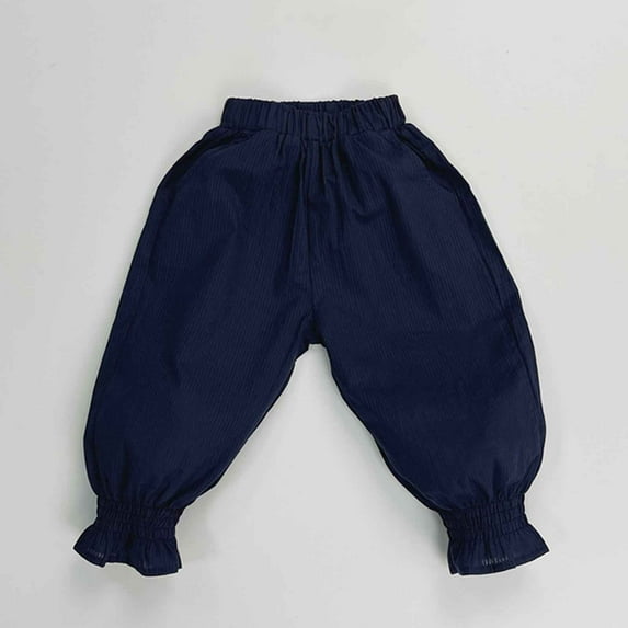 JIAYUE Kids Pants Solid Color Jogger Knickerbockers Jodhpur Mid Waist Trousers For Boys Girls Playtime Wear