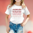 thumbnail image 1 of JIAYUE Kids Tops Valentines Day Cartoon Print Short Sleeve Crew Neck Pull-On Lightweight T Shirt For Toddler Relaxed Basic, 1 of 4