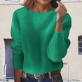 thumbnail image 1 of JIAYUE Knit Sweaters for Women Cropped Loose Pullover Long Sleeve Round Neck Solid Color For Ladies Soft Everyday Clothing, 1 of 5