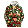 thumbnail image 1 of JIAYUE Men Christmas Hoodie Long Sleeve Pullover Drawstring Hooded Sweatshirt Front Pocket 3D Funny Print for Casual Daily Wear, 1 of 1