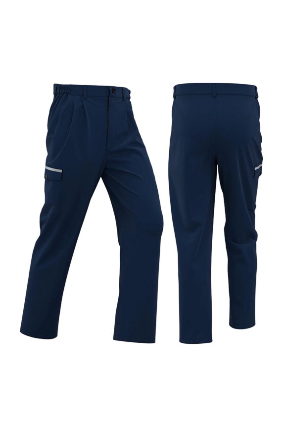 Men's Cargo Pants Solid Color Work Utility Loose Double Knee Reinforcement Carpenter Ankle-Length Trousers With Pockets For Mens