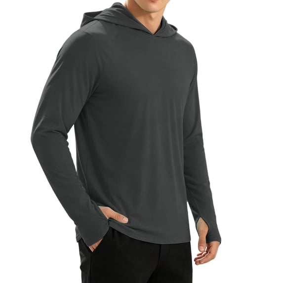 JIAYUE Men's Hooded T Shirts Lightweight Summer Solid Color Short Sleeve Casual Style Pullover Tops Streetwear Fashion Tees For Daily Comfortable Wear