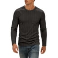 thumbnail image 1 of JIAYUE Men's T Shirt Long Sleeve Round Neck Knit Sweater Casual Pullover Tops With Pockets Soft Comfortable Slim Fit Solid Color Daily Lightweight Wear For Male, 1 of 8