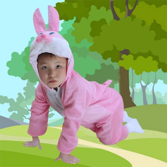 JIAYUE Onesie For Boys Girls Cartoon Long Sleeve Hooded Zipper Jumpsuit Animal Performance For Toddler Breathable Comfy Clothing