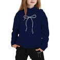 thumbnail image 1 of JIAYUE Outfit Sets For Boys Girls Bows Long Sleeve Pull-On Hooded Hoodie Jogger For Teens Simple Breathable Outfits, 1 of 3