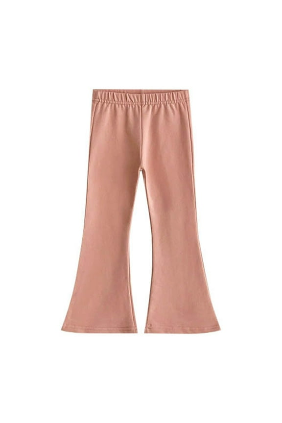 Pants For Boys Girls Solid Color Flare Leg Girlfriend Mid Waist Sweatpants For Children Cool Weather Comfy Outdoor Bottoms