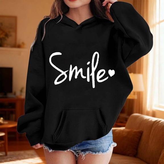 JIAYUE Spring Fall Tops For Boys Girls Hoodie Letter Print Long Sleeve Hooded Relaxed Fit Pullover For Toddler Seasonal Breathable Tops
